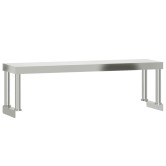 Rozsdamentes acél felső polcos konyhai munkaasztal 110x30x120cm Rozsdamentes acél felső polcos konyhai munkaasztal 110x30x120cm