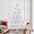 Mű karácsonyfa fehér 120 x 120 x 240 cm pvc és fém
