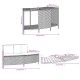 Szürke polyrattan és tömör akácfa jakuzzi-keret