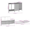 Szürke polyrattan és tömör akácfa jakuzzi-keret