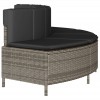 2 db szürke polyrattan pezsgőfürdő pad párnával