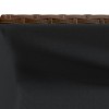 2 db barna polyrattan kerti ültetőláda polccal 70 x 28 x 70 cm