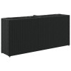 2 db fekete polyrattan kerti ültetőláda 2 cseréppel 90x20x40 cm