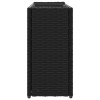 2 db fekete polyrattan kerti ültetőláda 2 cseréppel 90x20x40 cm