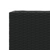 2 db fekete polyrattan kerti ültetőláda 2 cseréppel 90x20x40 cm