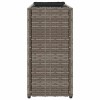 2 db szürke polyrattan kerti ültetőláda 2 cseréppel 90x20x40 cm