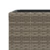 2 db szürke polyrattan kerti ültetőláda 40x40x80 cm