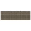 2 db szürke polyrattan kerti ültetőláda 3 cseréppel 105x30x32cm