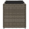 2 db szürke polyrattan kerti ültetőláda 3 cseréppel 105x30x32cm