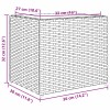 2 db fekete polyrattan kerti ültetőláda 36x30x32 cm