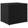 2 db fekete polyrattan kerti ültetőláda 36x30x32 cm