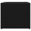 2 db fekete polyrattan kerti ültetőláda 36x30x32 cm