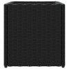 2 db fekete polyrattan kerti ültetőláda 36x30x32 cm