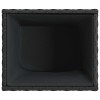 2 db fekete polyrattan kerti ültetőláda 36x30x32 cm