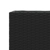 2 db fekete polyrattan kerti ültetőláda 36x30x32 cm