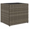 2 db szürke polyrattan kerti ültetőláda 36x30x32 cm
