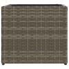 2 db szürke polyrattan kerti ültetőláda 36x30x32 cm