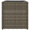 2 db szürke polyrattan kerti ültetőláda 36x30x32 cm