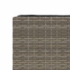 2 db szürke polyrattan kerti ültetőláda 36x30x32 cm
