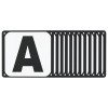12 db acél pályajelölő betű díjlovagláshoz