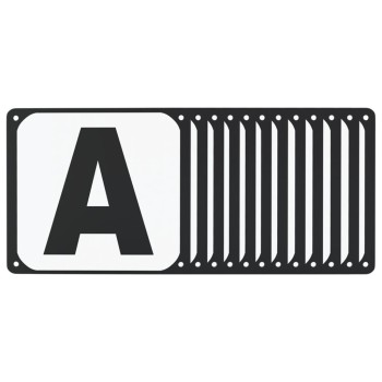 12 db acél pályajelölő betű díjlovagláshoz