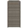 Szürke polyrattan kerti ültetőláda 30x30x60 cm
