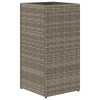 Szürke polyrattan kerti ültetőláda 30x30x60 cm