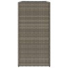 Szürke polyrattan kerti ültetőláda 40x40x80 cm