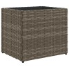 Szürke polyrattan kerti ültetőláda 36x30x32 cm