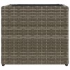 Szürke polyrattan kerti ültetőláda 36x30x32 cm