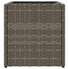 Szürke polyrattan kerti ültetőláda 36x30x32 cm