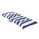 6 db kék és fehér csíkos szövet alacsony háttámlájú székpárna
