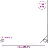 Antracitszürke ponyva 1,5 x 6 m 650 g/m²