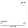 Antracitszürke ponyva 3,5 x 5 m 650 g/m²