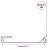 Antracitszürke ponyva 1 x 2,5 m 650 g/m²
