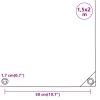 Antracitszürke ponyva 650 g/m² 1,5 x 2 m