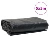 Antracitszürke ponyva 5 x 5 m 650 g/m²