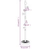 Rózsaszínű porszórt vas ruhafogas 172 cm