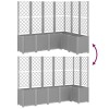 Világosszürke pp rácsos kerti ültetőláda 160 x 120 x 140 cm