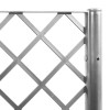 Világosszürke pp rácsos kerti ültetőláda 160 x 40 x 142 cm