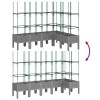 Világosszürke pp rácsos kerti ültetőláda 160 x 120 x 142,5 cm