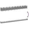 Világosszürke pp kerti virágláda cövekekkel 363,5x43,5x43,5 cm