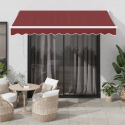 Burgundi vörös kézzel kihúzható napellenző 300 x 250 cm