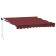 Burgundi vörös kézzel kihúzható napellenző 300 x 250 cm Burgundi vörös kézzel kihúzható napellenző 300 x 250 cm