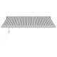 Antracit-fehér szövet-alumínium behúzható napellenző 3 x 2,5 m