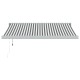 Antracit/fehér szövet/alumínium behúzható napellenző 3,5x2,5m