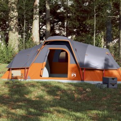 11 személyes szürke/narancssárga vízálló kupolás családi sátor