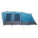 8 személyes kék vízálló alagút alakú családi sátor