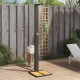 Fekete polyrattan és akácfa kültéri zuhanyzó 50 x 55 x 224 cm Fekete polyrattan és akácfa kültéri zuhanyzó 50 x 55 x 224 cm
