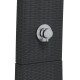 Fekete polyrattan és akácfa kültéri zuhanyzó 55 x 60 x 224 cm